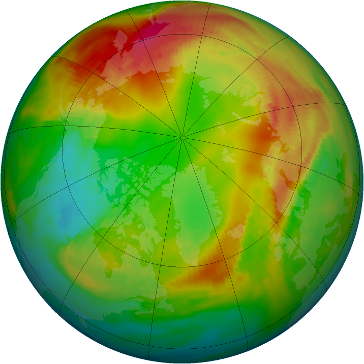 Arctic ozone map for 08 February 1989